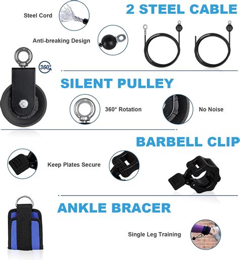 Buy Uboway Weight Cable Pulley System: LAT Pull Down Machine with Dual ...