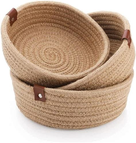 ALBY Large Jute Rope Oval Basket - Tall Laundry Basket Hamper For Dirty ...