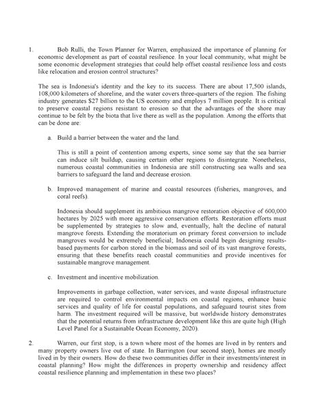 Field trip 4 - the example of reflection work. - Bob Rulli, the Town ...