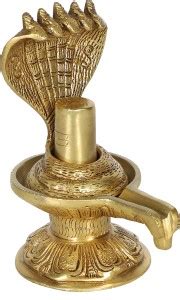 HanDecor by Two Moustaches Brass Eternal Shivling with Sheshnag ...