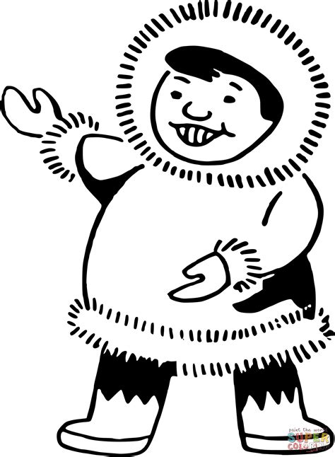 Coloring Alaska Eskimo Pages Activity Kids Inuits Color Inuit Print ...
