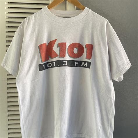 Vintage 90's Distressed K-EARTH 101 FM Music Radio... - Depop