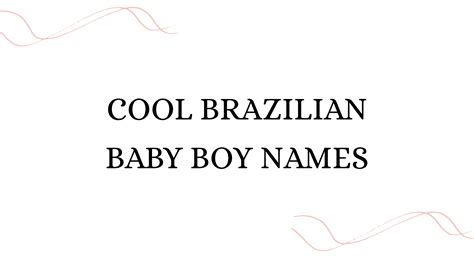 Brazilian Names Boy