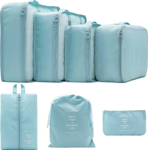 Styleys Set of 6 Travel Organizer Pouch Packing Cubes for Travel ...