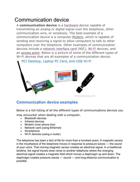 Types of Communication Devices 的图像结果