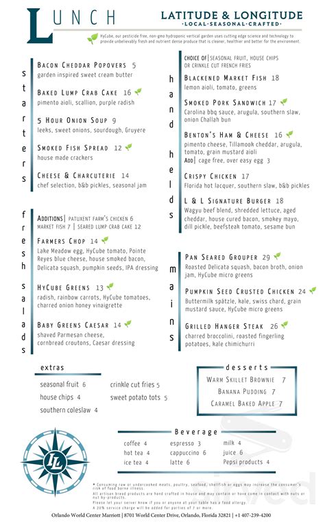 Latitude & Longitude menu in Orlando, Florida, USA