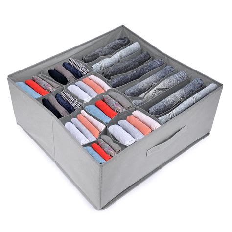 16 Cells Foldable Storage Box Drawer Divider Organizer (Grey) – House ...