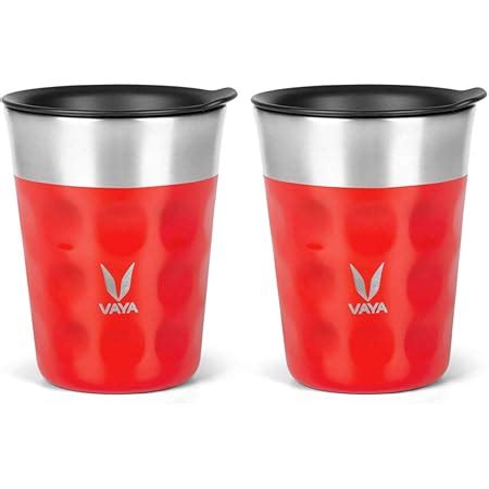Buy VAYA POPCUP Set of 2, Insulated Stainless Steel Tumbler, Double ...