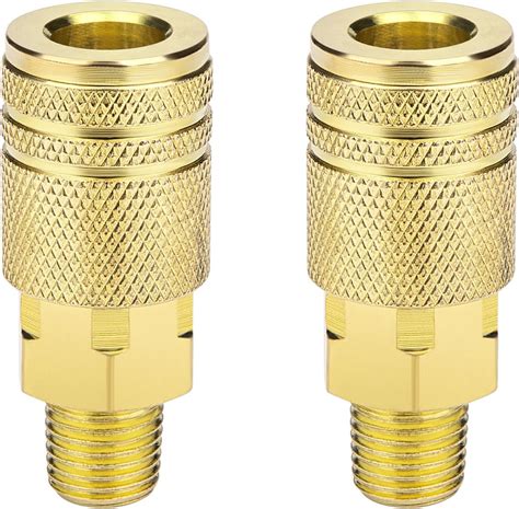 2 Packs 1/4" NPT M-Style Quick Connect Air Hose Fittings, High Flow ...
