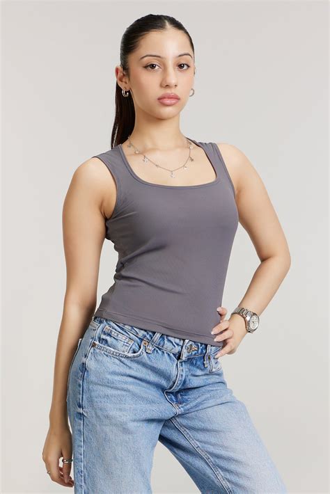 Square Neck Quick-Dry Top in OG Grey - Life & Jam
