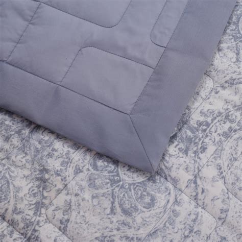 Buy MASPAR Art Nouveau Blue Printed Cotton Queen Size Quilt - 228x265cm ...