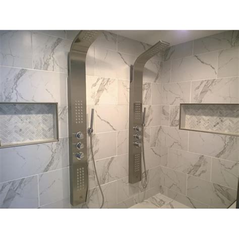 Emser DUOMO 8-Pack Bianchi 12-in x 24-in Glazed Porcelain Stone Look ...