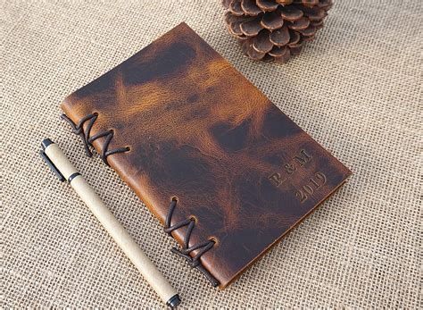 Leather journal personalized leather journal leather notebook | Etsy