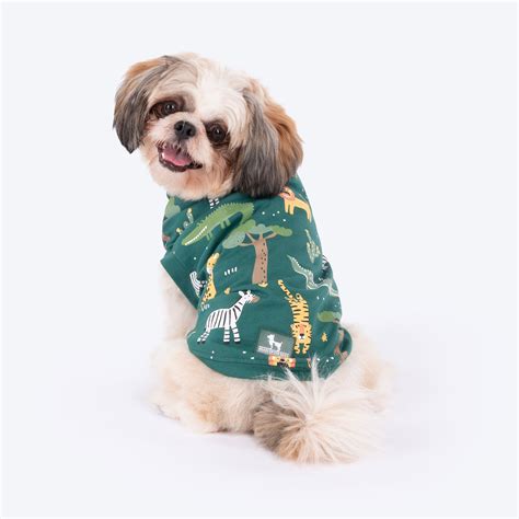 HUFT Forest Frolic Dark Green T-Shirt for Small Dogs – Heads Up For Tails