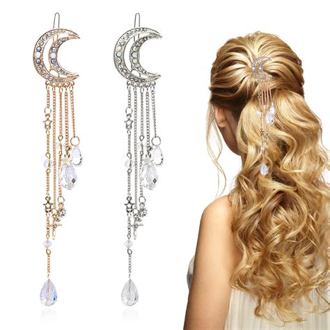 PALAY® Rhinestone Hair Clips for Women Stone, Ladies Hair Clips for ...