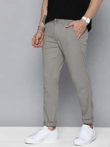 Mast & Harbour Regular Fit Men Grey Trousers - Buy Mast & Harbour ...