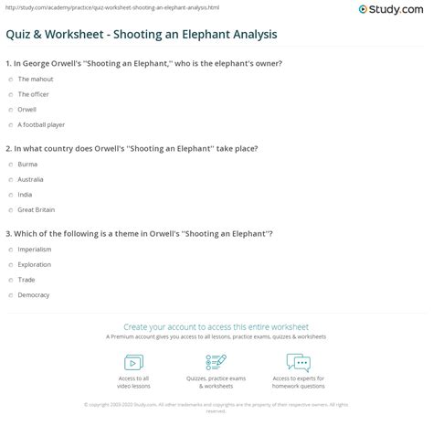 Shooting An Elephant Kahoot at Samuel Mcintosh blog
