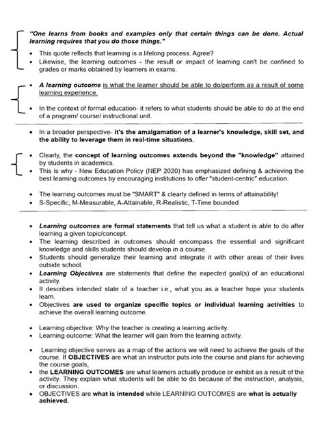 Image result for Learning Outcomes Template Form