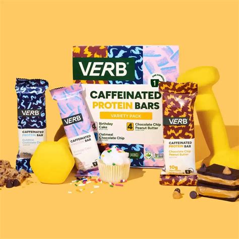 (96 Bars) Mega Caffeinated Protein Bar Bundle | Verb Energy