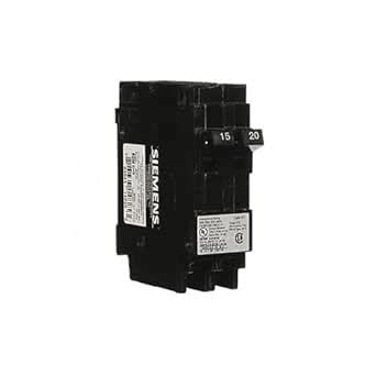 Siemens Q1520 One 15-Amp and One 20-Amp Single Pole 120V Circuit ...