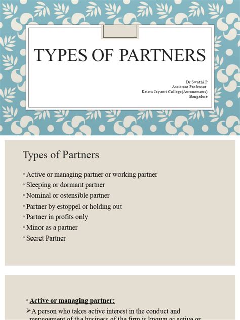 Types of Partners 的图像结果