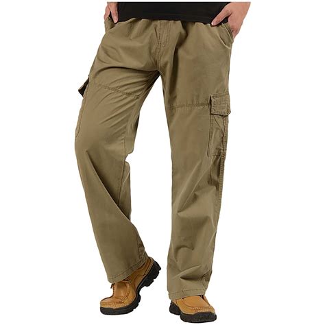 Muscularfit Cotton Lightweight Travel Pants Beige Men Plus Size ...