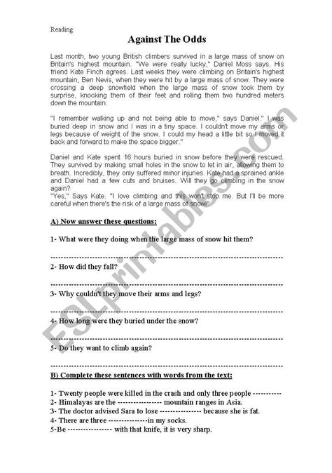 Image result for Reading Test ESL