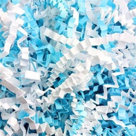 WP WANNA PARTY Light Blue & White Paper Shreds, Shredded Paper for Gift ...