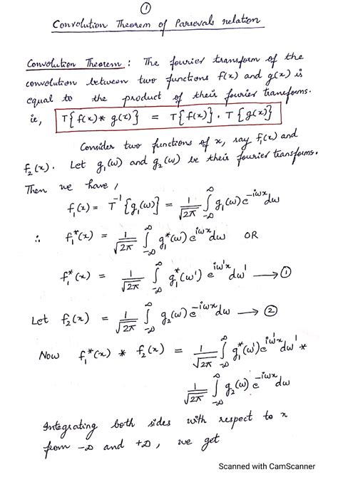 Convolution theorem - Mathematical physics - Studocu
