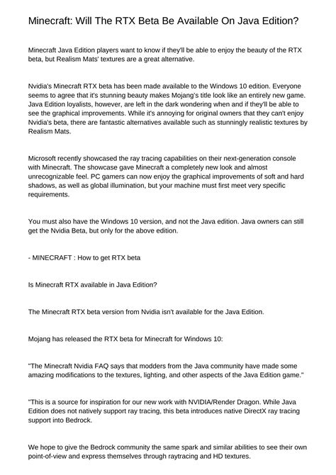 Image result for Minecraft Java Edition with RTX