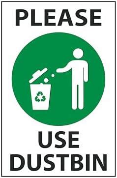 Anne Print Solutions® Use Dustbin Stickers for Office Stickers Hotel ...