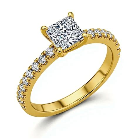 Willena Princess Cut Lab Diamond Solitaire Ring – Jewelslane