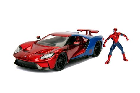 Buy Jada Toys Diecast Hollywood Rides 1.24 2017 Ford GT with Spiderman ...