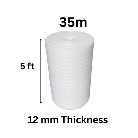 EPE Foam Roll - 12 MM x 5ft x 35 Meters - Packbox