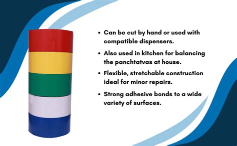 Submarine Vastu Five Colour Tapes Green, Yellow, Red, White, Blue Each ...