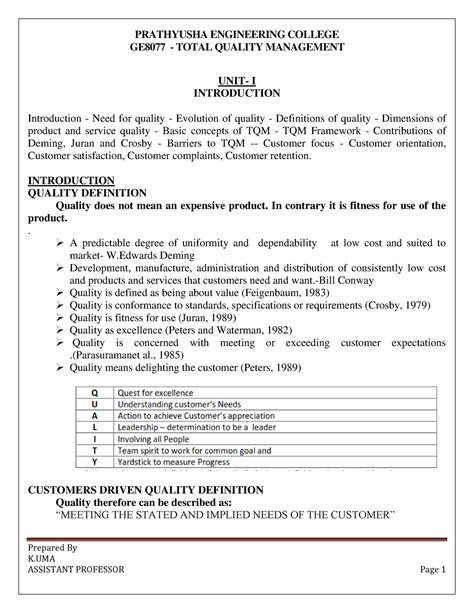 579708927 Tqm Unit i Lecture Notes - GE8077 - TOTAL QUALITY MANAGEMENT ...