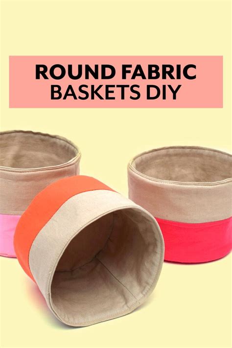 Image result for Round Fabric Baskets Tutorial