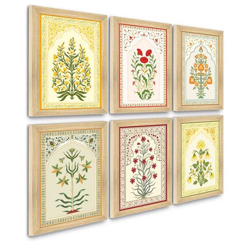 Indian Traditional Canvas Painting with Large Framed Wall Art – Paper ...