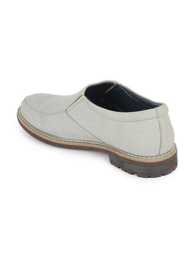 Shop Men's Sky Blue Formal Design Leather Slip on Shoes Online