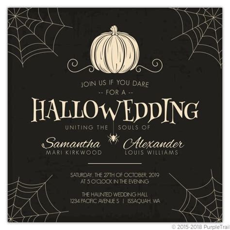 halloween wedding reception