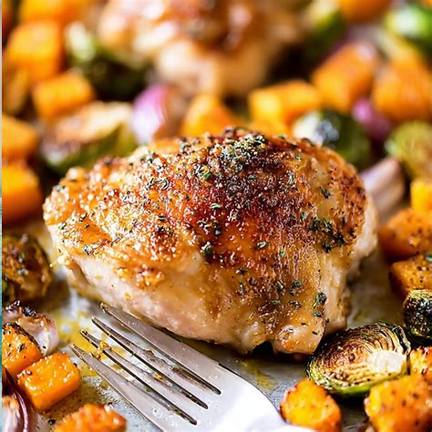 Maple Mustard Roasted Chicken – Easy Sheet Pan Recipe - Forever Feeding