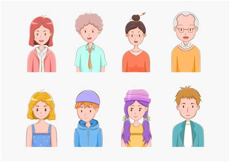 People avatars collection hand drawn | Premium Vector