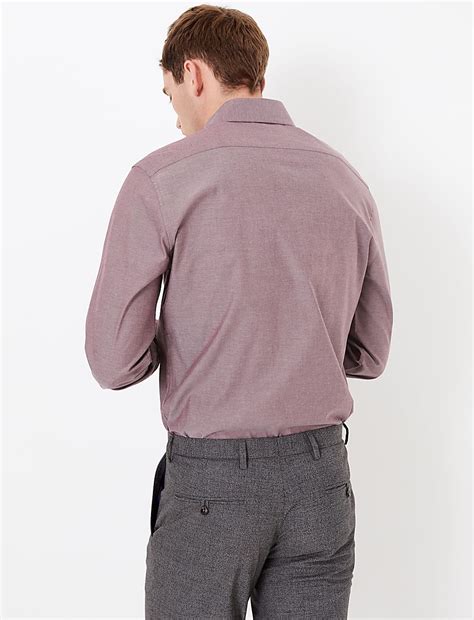 Buy Tailored Fit Pure Cotton Oxford Shirt at Marks & Spencer