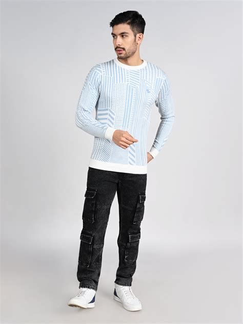 Killer Men Round Neck Light Blue Sweaters – Killer Jeans