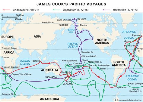 James Cook | Biography, Accomplishments, Ship, Voyage Route, Family, Death, & Facts | Britannica