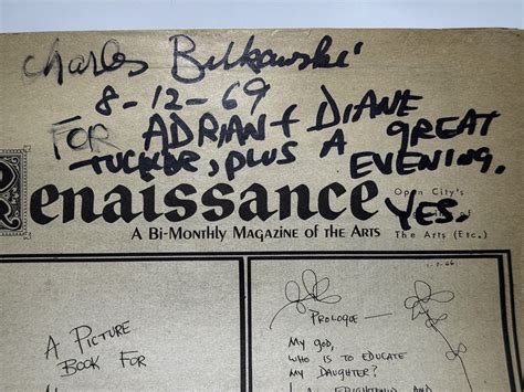 Renaissance – May–June No. 1 (1967) – Charles Bukowski “A Picture Book ...