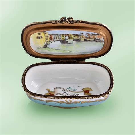 The Cottage Shop - Limoges Florence Artistic Box Painting with Gold ...