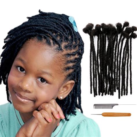 Amazon.com : Coriario 0.4cm Permanent Loc Extensions Human Hair 6 inch ...