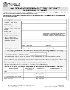 DVA - Queensland Government Queensland Government Doc Template | pdfFiller