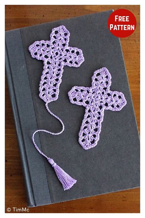 christmas crochet bookmark